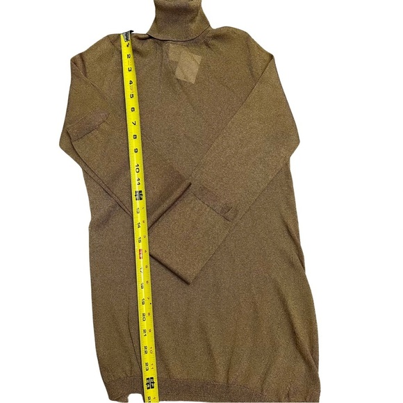 Jan & Carlos Gold Semi Sheer Turtleneck SZ 40 EU/8 US Deadstock Luxury NWT $425 - Picture 10 of 11